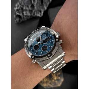 Годинник Skmei 1389BU Silver-Black-Blue
