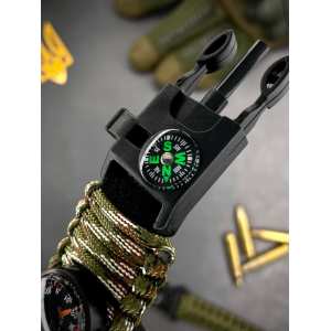 Годинник Awarder 005 Тризуб золото Camo Green Паракордовий ремінець Camo Green