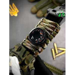 Годинник Awarder 005 Тризуб золото Camo Green Паракордовий ремінець Camo Green
