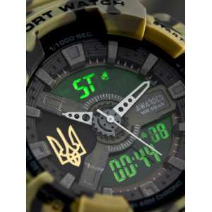 Годинник Awarder 005 Тризуб золото Camo Green