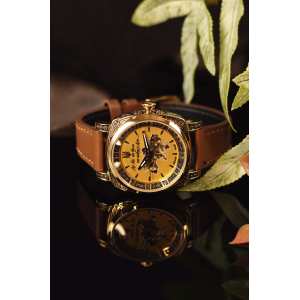 Часы Awarder 021 Де би не була Gold-Gold-Brown