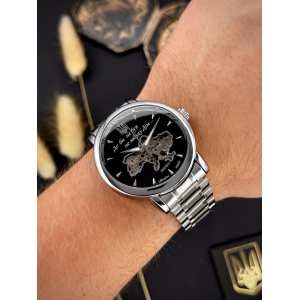 Годинник Awarder 022-3D Де би не був Silver-Black Steel Годинник Awarder 022-3D Де би не був Silver-Black Steel