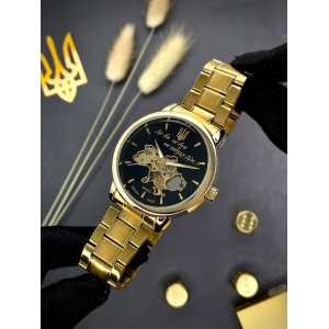 Годинник Awarder 022 Gold-Black Mechanic Metall Не Забуду Дім