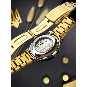 Годинник Awarder 022 Gold-Black Mechanic Metall Не Забуду Дім