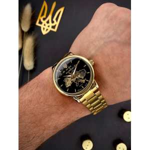Годинник Awarder 022 Gold-Black Mechanic Metall Не Забуду Дім