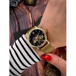 Жіночий годинник Awarder 028-3D Де би не була Gold-Black