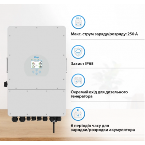 Гібридний інвертор DEYE SUN-12K-SG02LP1-EU-AM3 (однофазний)