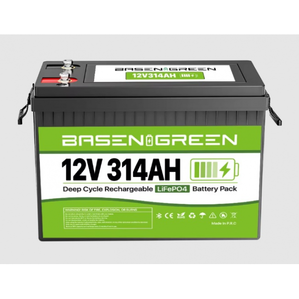 Акумулятор BasenGreen LiFePO4 12V 314Ah з BMS 150A та Bluetooth