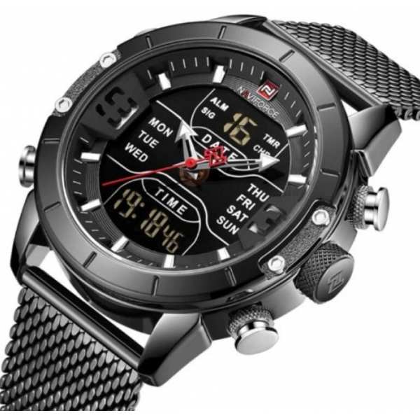 Мужские часы Naviforce Tesla Silver NF9153