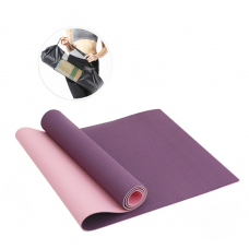 Коврик для фитнеса(йога-мат) с чехлом Newt TPE GR 6 мм фиолетовj-розовый NE-4-15-2-VP