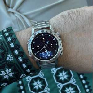 Смарт годинник Smart Delta K52 Silver + помаранчевий ремінець