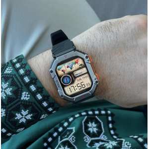 Тактичний смарт годинник Smart Racer K+ Black с компасом