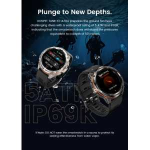 Смарт годинник KOSPET TANK T3 ULTRA BLACK + COMPASS GPS