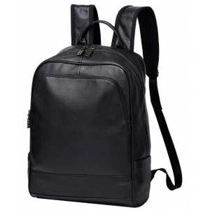 Рюкзак мужской кожаный черный Tiding Bag A25F-11685A