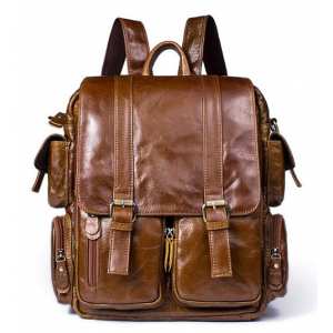 Рюкзак кожаный TIDING BAG 7123C