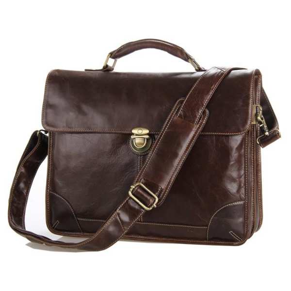 Кожаный портфель TIDING BAG 7091C