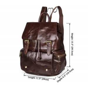 Рюкзак кожаный TIDING BAG 7249C
