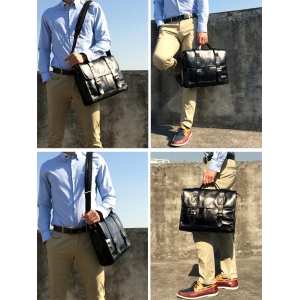 Мужской кожаный портфель TIDING BAG 7101A