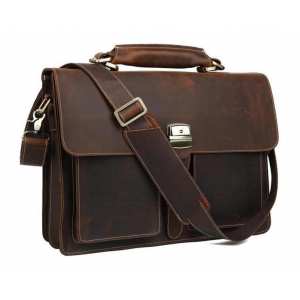 Мужской кожаный портфель TIDING BAG T10315