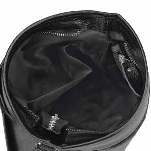 Мужская кожаная сумка через плечо черная Tiding Bag A25F-9913-3A