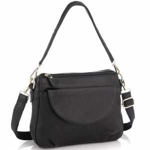 Женская кожаная сумка черная Riche NM20-W1195A