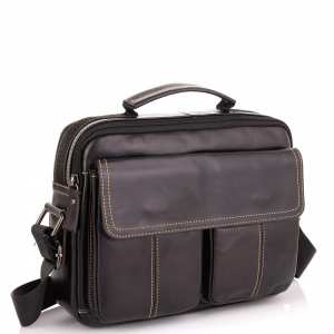 Горизонтальний шкіряний месенджер Tiding Bag N2-403DB