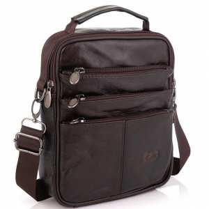 Коричневая мужская сумка мессенджер HD Leather NM24-218C 