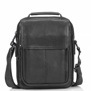 Чоловіча сумка через плече чорна Tiding Bag N2-8017A