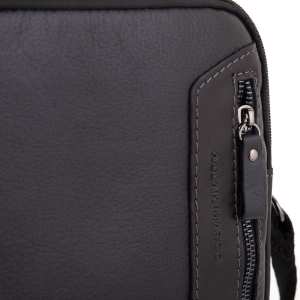 Кожаная сумка через плечо черная Allan Marco RR-4099A