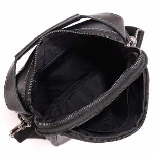 Кожаная сумка через плечо черная Allan Marco RR-4099A