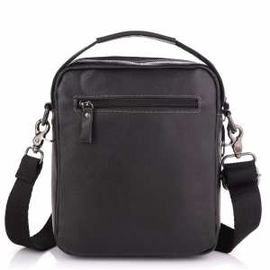 Кожаная сумка через плечо черная Allan Marco RR-4099A