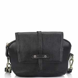 Жіноча шкіряна сумочка кроссбоді чорна Riche NM20-W645A