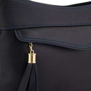 Шкіряна сумка жіноча синя Riche NM20-W832BL