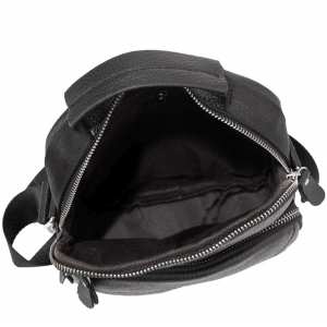 Сумка через плече чорна чоловіча шкіряна Tiding Bag A25F-1436A