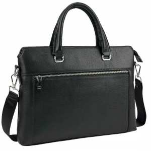 Сумка для ноутбука черная кожаная Tiding Bag A25F-9157-1A
