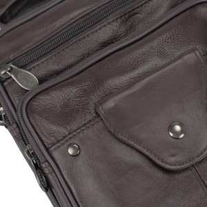 Сумка месенджер коричнева HD Leather NM24-201C Сумка месенджер коричнева HD Leather NM24-201C