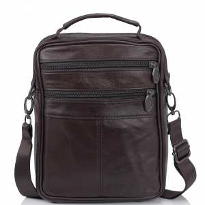 Сумка месенджер коричнева HD Leather NM24-201C Сумка месенджер коричнева HD Leather NM24-201C