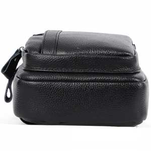 Мужской кожаный черный слинг на плечо Tiding Bag A25F-6601A Мужской кожаный черный слинг на плечо Tiding Bag A25F-6601A