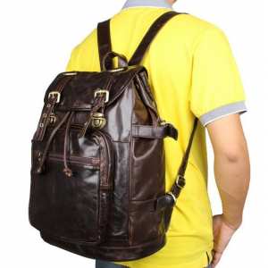 Рюкзак кожаный TIDING BAG 6085C