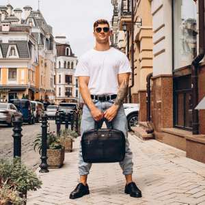 Чоловіча сумка для ноутбука натуральна шкіра Ricardo Pruno RP23-M8018A