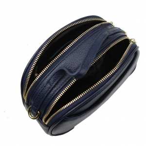 Женская кожаная сумка синего цвета Riche F-A25F-FL-89019WBL