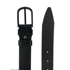 Мужской кожаный ремень черный с узором Colmen BCH01-S-MC3538A