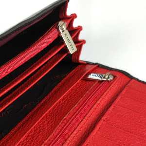 Жіночий чорний клатч із зернистої шкіри F-FL-BB-1088A