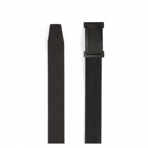 Ремень мужской кожаный черный с гладкой фактурой Colmen S-R01-A102A