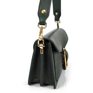Женская зеленая кожаная сумка через плечо Grays F-FL-BB-6183GR
