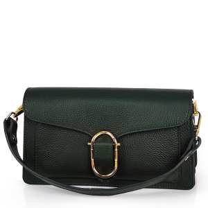 Женская зеленая кожаная сумка через плечо Grays F-FL-BB-6183GR