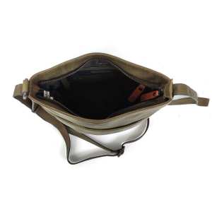 Жіноча зелена сумка через плече Genicci FINCH023