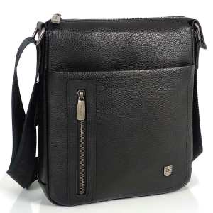Мессенджер классический черный Royal Bag RB-F-SM8-17629A
