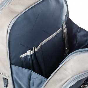 Кожаный рюкзак серый с отделением для ноутбука Piqvadro CA1813VI_GRB