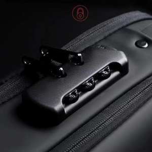 Текстильная сумка-слинг черного цвета Confident AT09-T-23916A